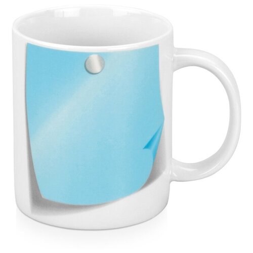 фото Кружка «оставь заметку!», белый/голубой oasis