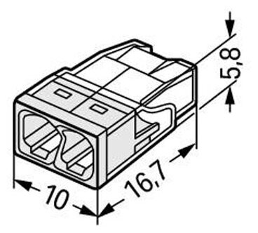 Клеммник WAGO двойная (одножильных) х 0,5-2,5 мм2 24A Cu/Al с пастой "Alu-Plus" 2273-242 (комплект 4шт) - фотография № 3