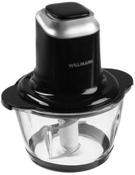 Измельчитель Willmark WMC-5288 (400 Вт стеклянная чаша 1,2 л. двойн лезвие рез. основание) черный WM