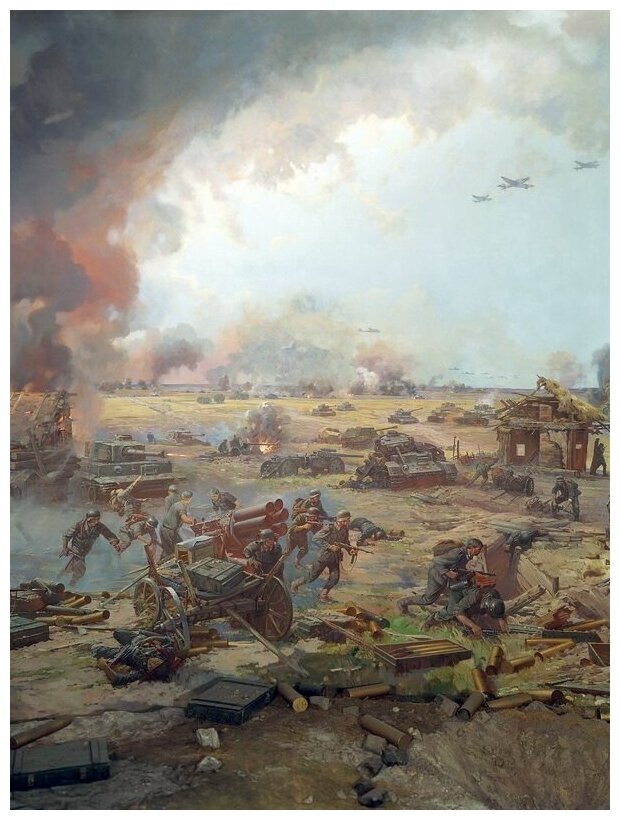 Репродукция на холсте Курская битва (The Battle of Kursk) №3 Присекин Сергей 30см. x 40см.