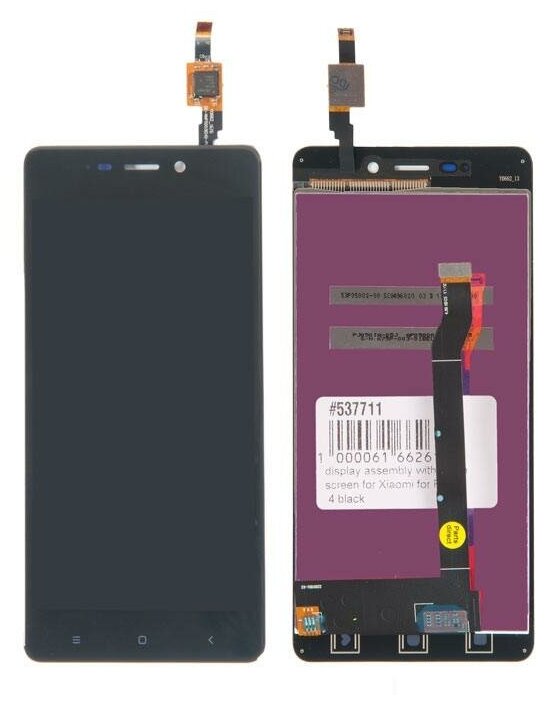 Дисплей в сборе с тачскрином для Xiaomi Redmi 4, черный