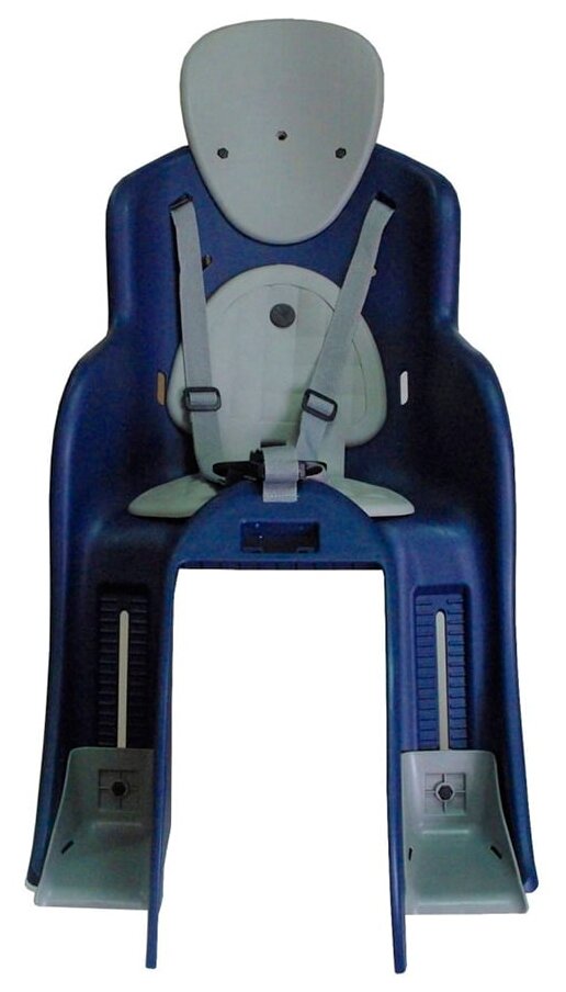 Кресло детское GH-511BLU, быстросъемное, крепеж на подседельную трубу сзади в комплекте, синее, подголовник,страховочные ремни, регулировка ножных упоров,вкладышпередний ограничитель, макс.нагрузка 22кг