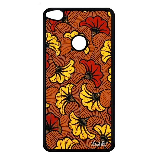 фото Защитный чехол на телефон // huawei p8 lite 2017 // "африканский принт" цветочный узор, utaupia, оранжевый