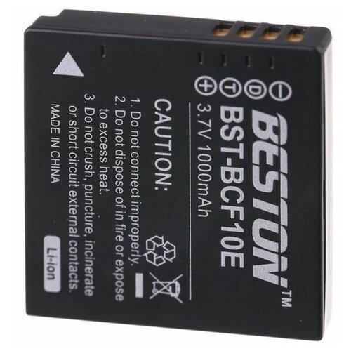 Аккумулятор для фотоаппаратов BESTON Panasonic BST-DMW-BCF10E-H, 3.7 В, 1000 мАч аккумулятор для фотоаппарата panasonic cga s 106c dmw bcf10e