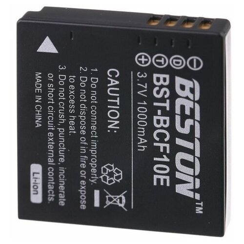 Аккумулятор для фотоаппаратов BESTON Panasonic BST-DMW-BCF10E-H, 3.7 В, 1000 мАч аккумулятор для фотоаппаратов beston fuji bst np w126h 7 4 в 1000 мач