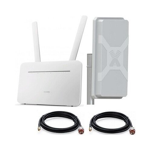 Huawei B535-232 4g+ 4g 3g Lte WiFi роутер с антенной MIMO панельной направленной кабель 2 х10 (004192)