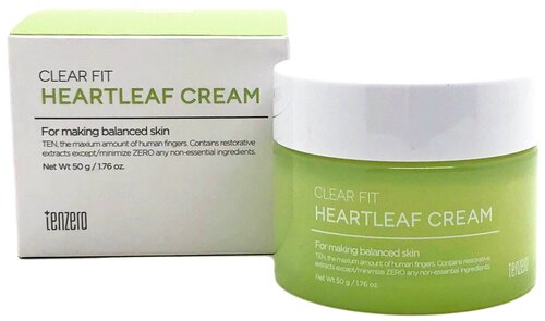 Tenzero Восстанавливающий крем для лица Clear Fit Heartleaf Cream, 50 г.