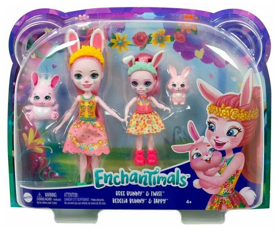 Игровой набор Mattel Enchantimals Бри Кроля с сестричкой и питомцами