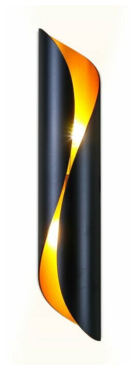 Настенный светильник Ambrella FW241 BK/GD черный/золото G9/2 max 40W 400*80*100 (лампы LED G9 7W 4200K в комплекте)