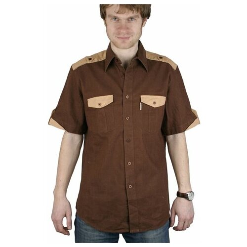 Рубашка мужская Maestro Casual BR3-3K, рос.р-р: 46/S коричневого цвета