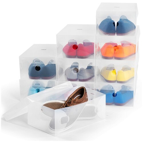 Tatkraft GLASGOW Набор из 10 пластиковых коробок для хранения обуви