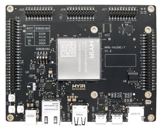 Плата разработки Myir MYD-YA151C-256N256D-65-I-T MPU, 650MHz Single or Dual Arm Cortex-A7 and 209MHz Cortex-M4 Cores