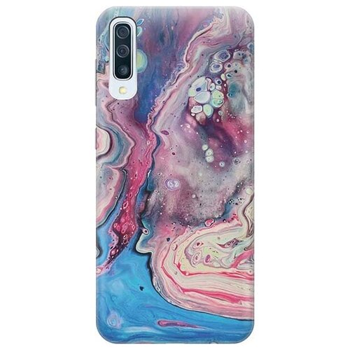 фото Ультратонкий силиконовый чехол-накладка для samsung galaxy a50 / a50s / a30s с принтом "разноцветный мрамор" gosso
