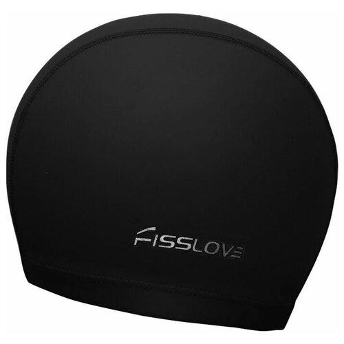 фото R18190 шапочка для плавания "fisslove" (пу) (черная) smart athletics