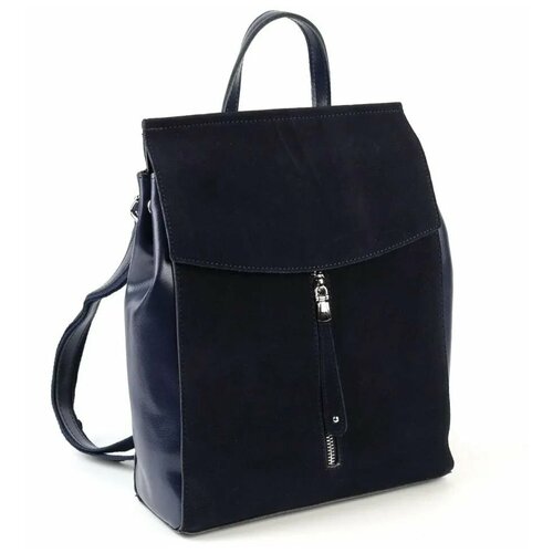 фото Женский кожаный рюкзак м8505-220 блу (113828) fuzi house