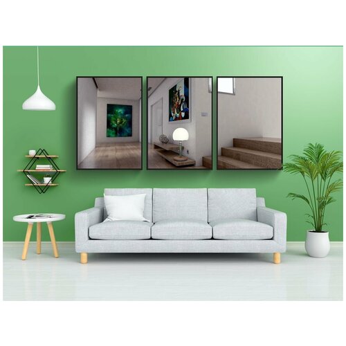 фото Набор модулных постеров для интерьера "коридор, вход, прихожая" 60x90 см. в тубусе, без рамки lotsprints