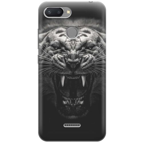 фото Gosso ультратонкий силиконовый чехол-накладка для xiaomi redmi 6 с принтом "оскал тигра"