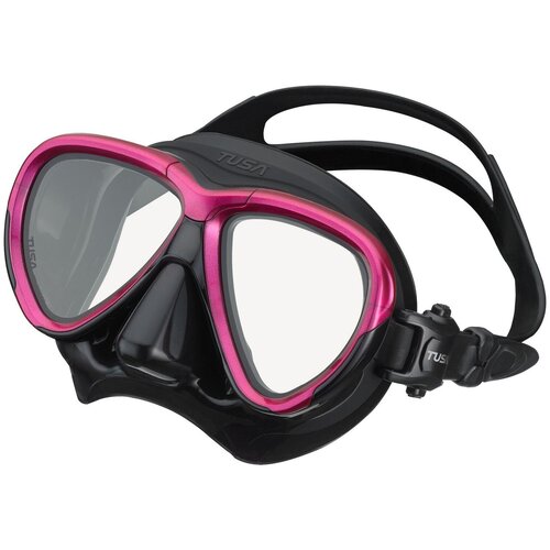Маска Tusa Intega M-2004 черная с розовым ремешок для маски tusa 3d прозрачный силикон