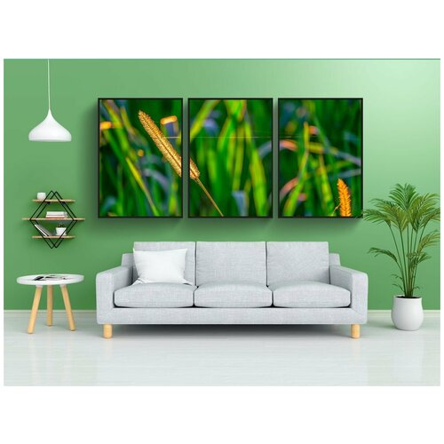 фото Набор модулных постеров для интерьера "лисий хвост, свет, подсветка" 60x90 см. в тубусе, без рамки lotsprints