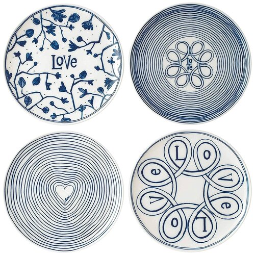 Тарелка Акцент 21см ED Любовь, набор 4шт