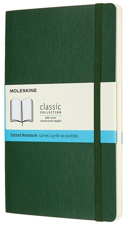 Блокнот Moleskine Classic Soft QP619K15 Large 130х210мм 192стр. пунктир мягкая обложка зеленый