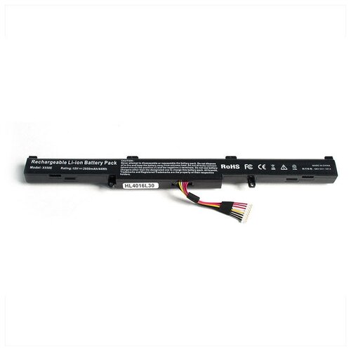 фото Аккумулятор для ноутбука asus x450jf 14.4v 2600mah li- ion чёрный oem
