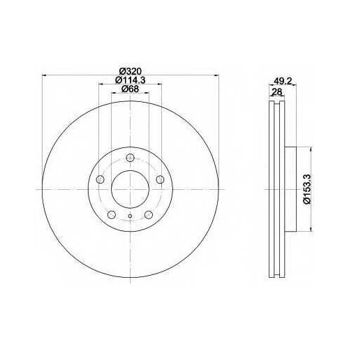 Диск тормозной 8dd355114-101, hella, 8dd355114-101