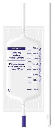 ApexMed / АпексМед - носимый мочеприемник, 750 мл, 50 см (10 шт.)