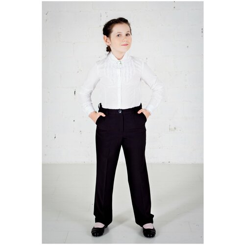 Школьные брюки Инфанта, размер 128/60, черный