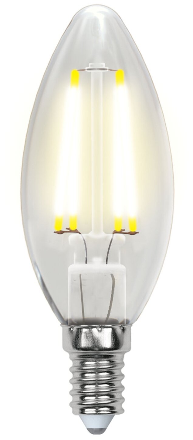 Лампа светодиодная UL-00000199 LED-C35-6W/WW/E14/CL 3000К свеча прозрачная