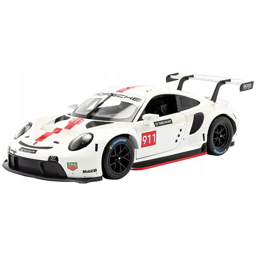 Машинка Porsche 911 RSR GT 1:24 Bburago белый  - купить со скидкой