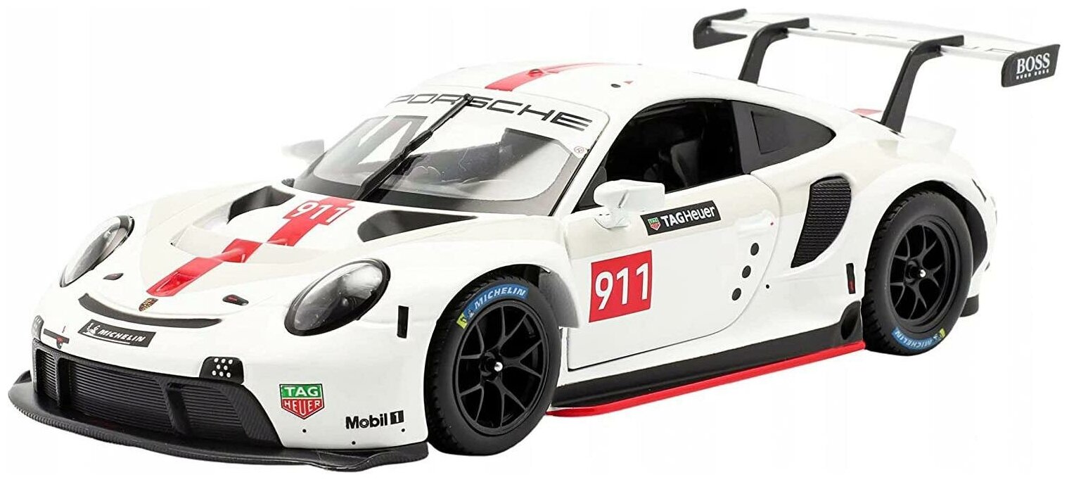 Машинка коллекционная металлическая Bburago 18-28013 1:24 Racing (wb)-Porsche 911 RSR GT- New