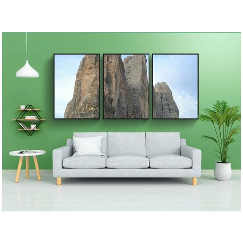 фото Набор модулных постеров для интерьера "три вершины, северная сторона, италия" 60x90 см. в тубусе, без рамки lotsprints