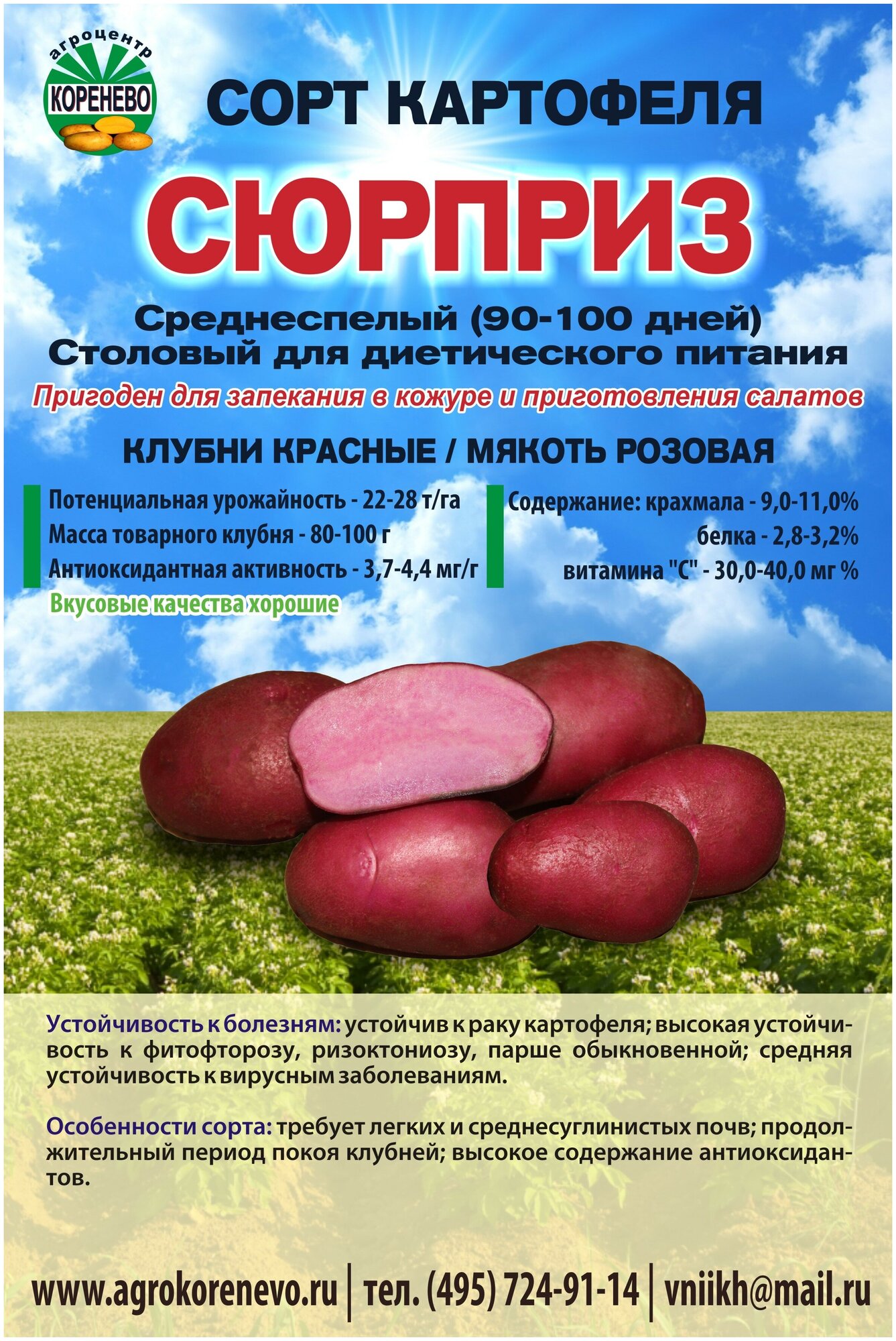 Картофель семенной сорт Сюрприз (суперэлита) (4 кг) - фотография № 2