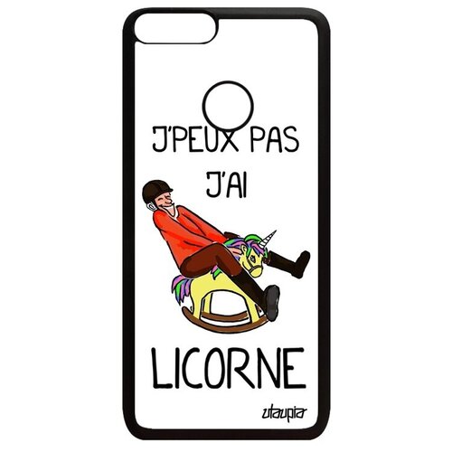 фото Чехол для // huawei p smart 2018 // "не могу - у меня единорог!" комикс шутка, utaupia, белый