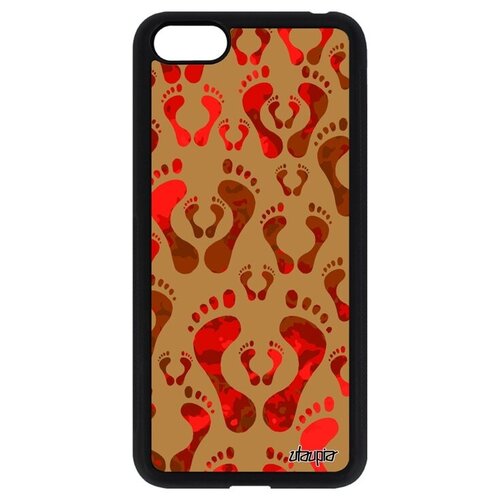 фото Качественный чехол на смартфон // huawei y5 2018 // "след стопы" дизайн отпечаток, utaupia, цветной