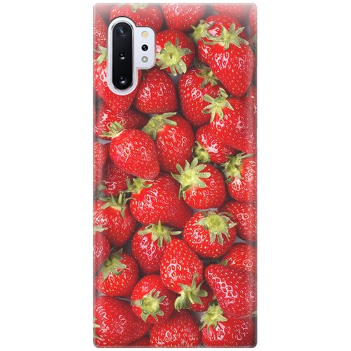 фото Re:pa накладка transparent для samsung galaxy note 10+ с принтом "клубника"