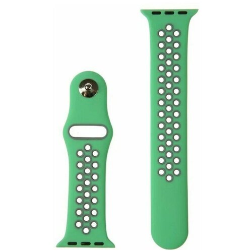 Силиконовый ремешок для Apple Watch 42/44/45mm (Зелено-серые)