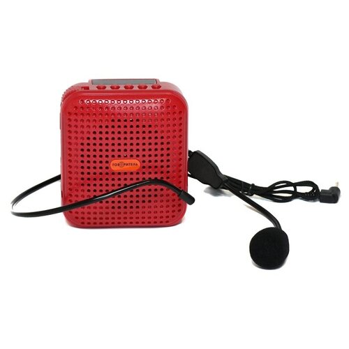 Усилитель голоса РМ-81 красный, USB, MP3, радио FM.