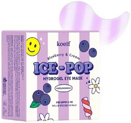 Тонизирующие патчи для глаз с черникой Koelf Ice-Pop Hydrogel Eye Mask