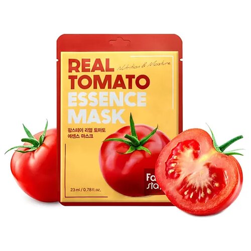 фото Набор тканевых масок с экстрактом томата farm stay real tomato essence mask 10 шт. (1шт23мл farmstay