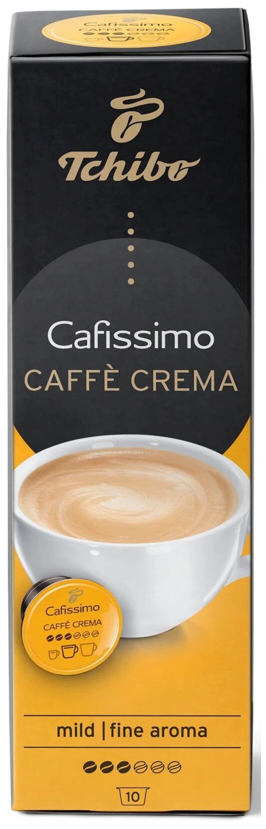 Кофе в капсулах TCHIBO "Caffe Crema Mild" для кофемашин Cafissimo, 10 порций, EPCFTCCM0007K (цена за 1 ед.товара)