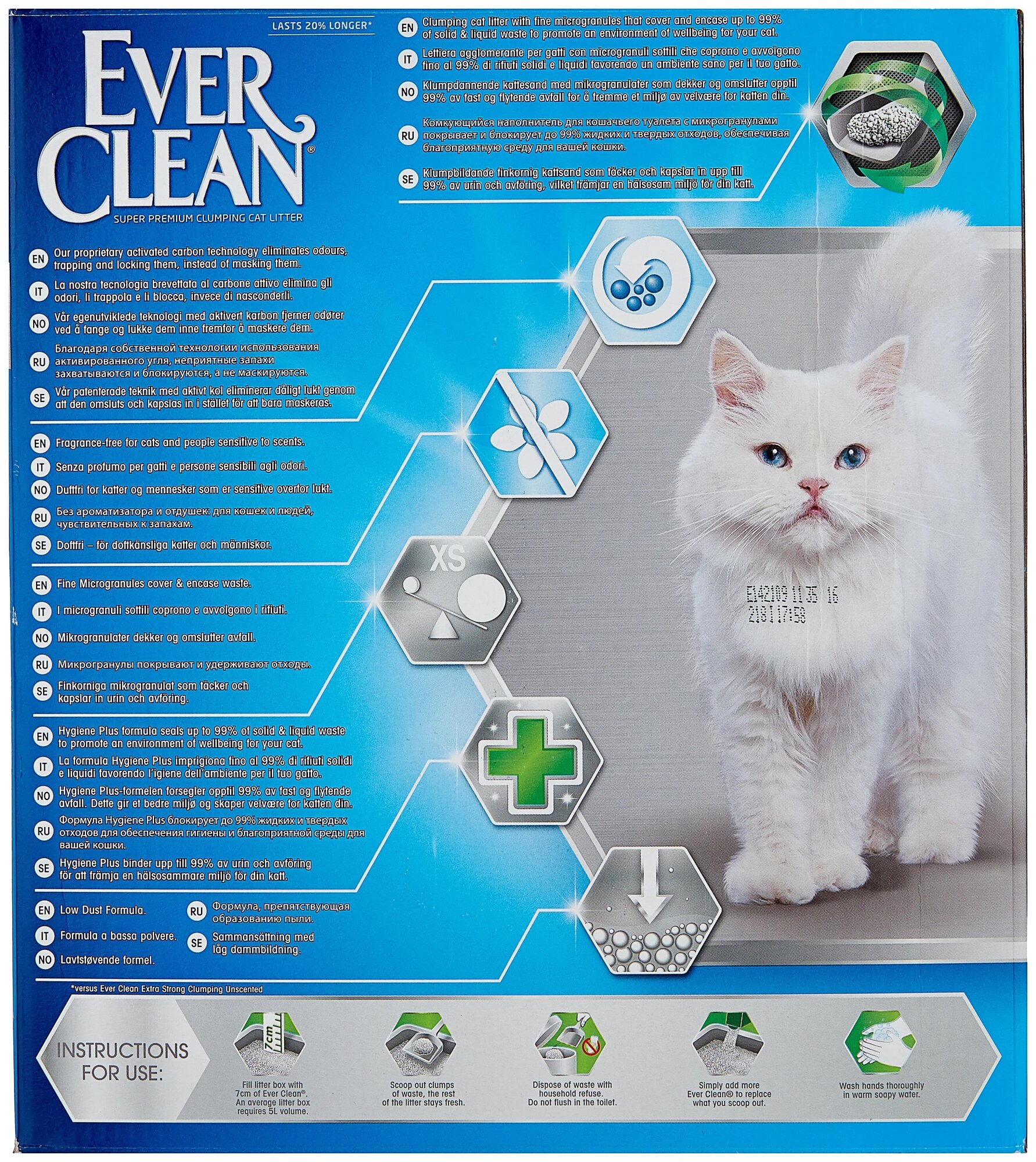 Наполнитель Ever Clean Total Cover для кошек комкующийся, 10 л - фотография № 2