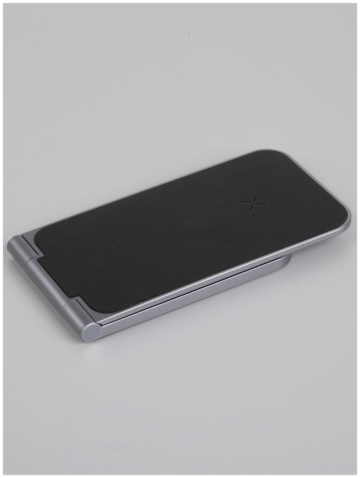 EnergEA Беспроводное СЗУ MagDuo Air 2in1 foldable для iPhone 15w +Airpods 5W Gunmetal