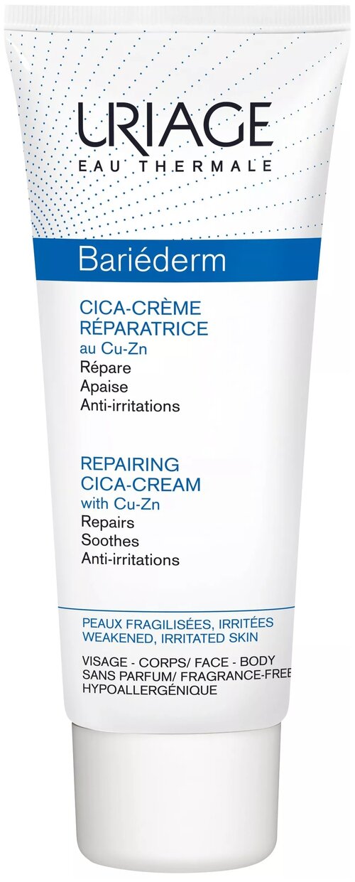 Uriage Bariederm Repairing Cica-Cream Крем восстанавливающий для лица и тела, 40 мл