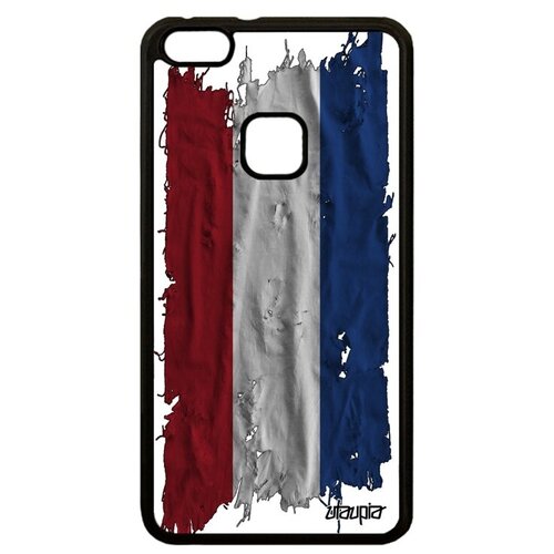 фото Красивый чехол на смартфон // huawei p10 lite // "флаг голландии на ткани" стиль патриот, utaupia, белый