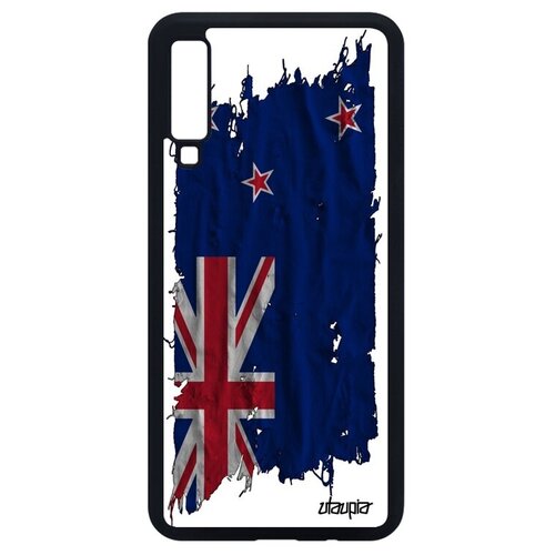 фото Новый чехол на мобильный // galaxy a7 2018 // "флаг новой зеландии на ткани" патриот государственный, utaupia, белый