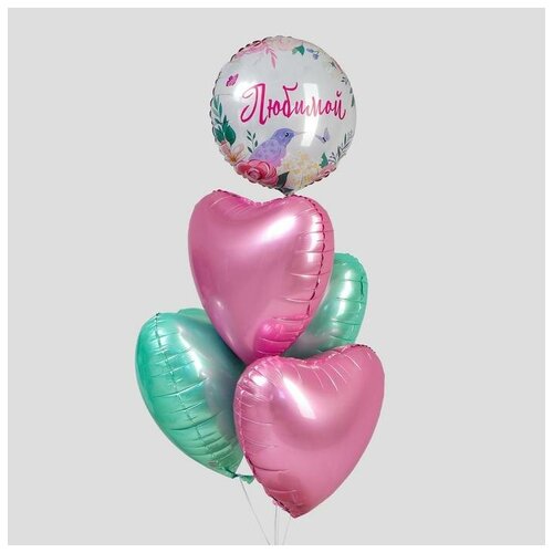 фото Букет из фольгированных шаров "любимой" набор 5 шт. leti