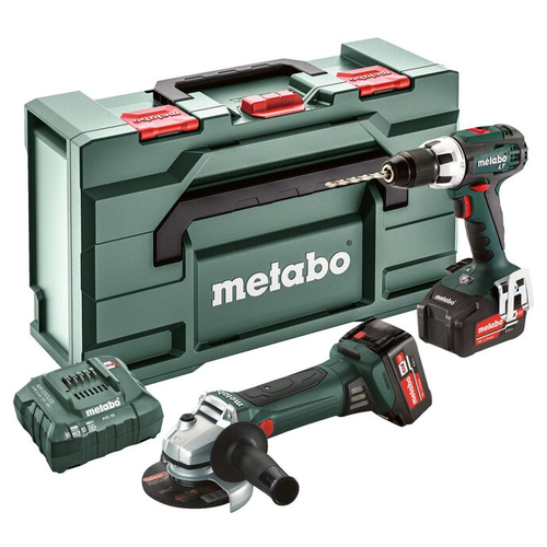 Набор аккумуляторного инструмента Metabo Combo Set 2.4.1 18В: винтоверт BS 18 LT + угловая шлифмашина W 18 LTX 685038000