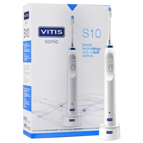звуковая зубная щетка Dentaid Vitis Sonic S10, белый электрическая зубная щетка vitis s10 1 шт